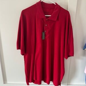 Eddie Bauer Classic Short Sleeved Red Polo Shirt XXL Brand New With Tags